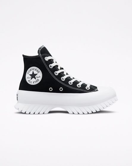 Women's Converse Chuck Taylor All Star Lugged 2.0 High Top Shoes Black / White | AU 86E41R